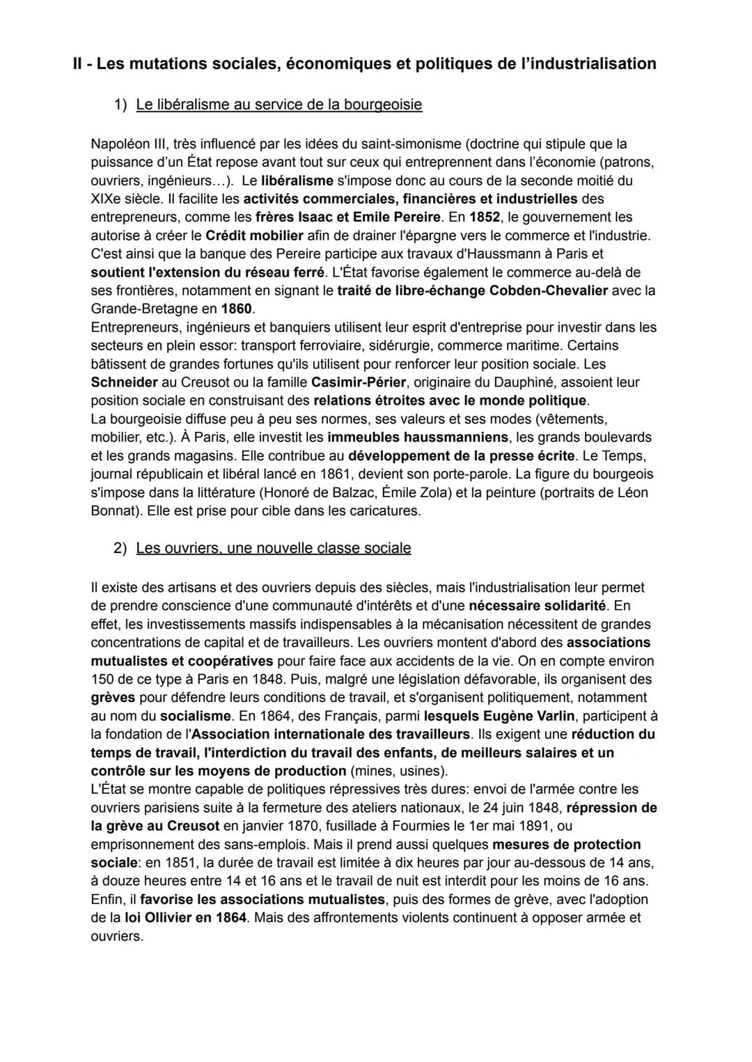 L'industrialisation de la France sous le Second Empire
Le XIX° siècle voit l'avènement de la Révolution industrielle en Europe. C'est au cou