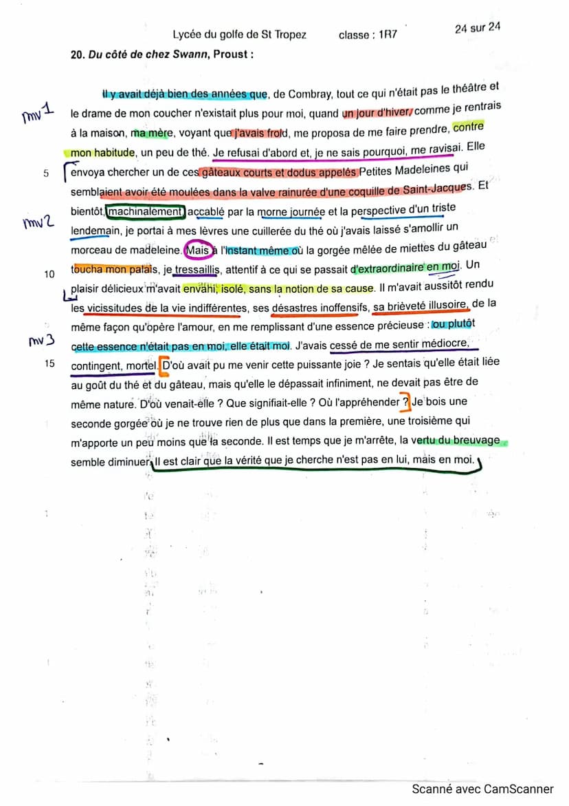 Du cote de chez Swann, Marcel Proust. 1913.
Imte: 1 des texte les + celebre de la litterature car il
a donné lieu a l'expression de la madel