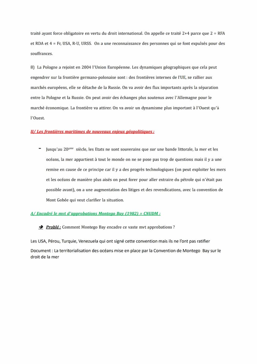 Intro:
CH 2: Les frontières en débats :
Jusqu'au 16ème siècle, la frontière est surtout une zone qui délimite une influence entre deux peupl