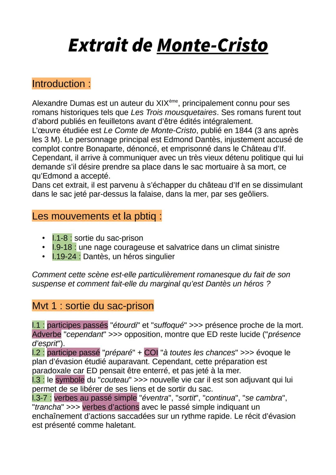 Introduction :
Alexandre Dumas est un auteur du XIXème, principalement connu pour ses
romans historiques tels que Les Trois mousquetaires. S