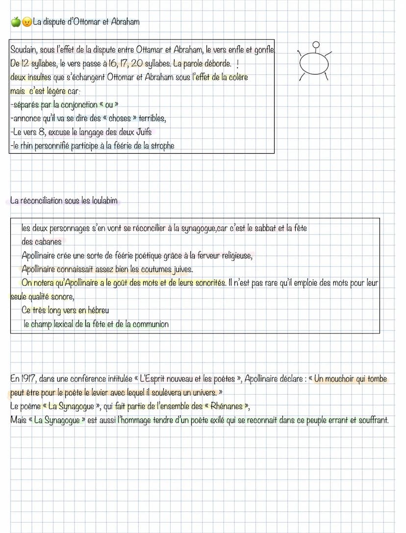 Explication linéaire: Apollinaire « La Synagogue ».
Guillaume Apollinaire est né en 1880 et mort en 1918.
Il est considéré comme l'un des pl
