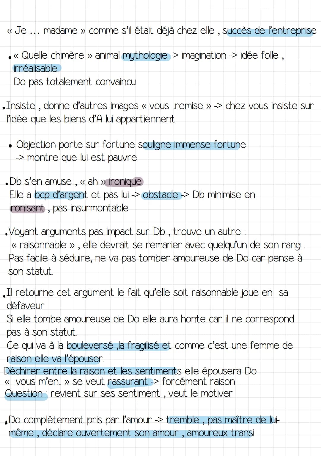 LES FAUSSES CONFIDENCES
TEXTE 6 ACTE 1, SCÈNE 2
Situation :
scène 1: Do accueilli par Arl, valet => Do pas envie de lui parler
Scène 2: Db e