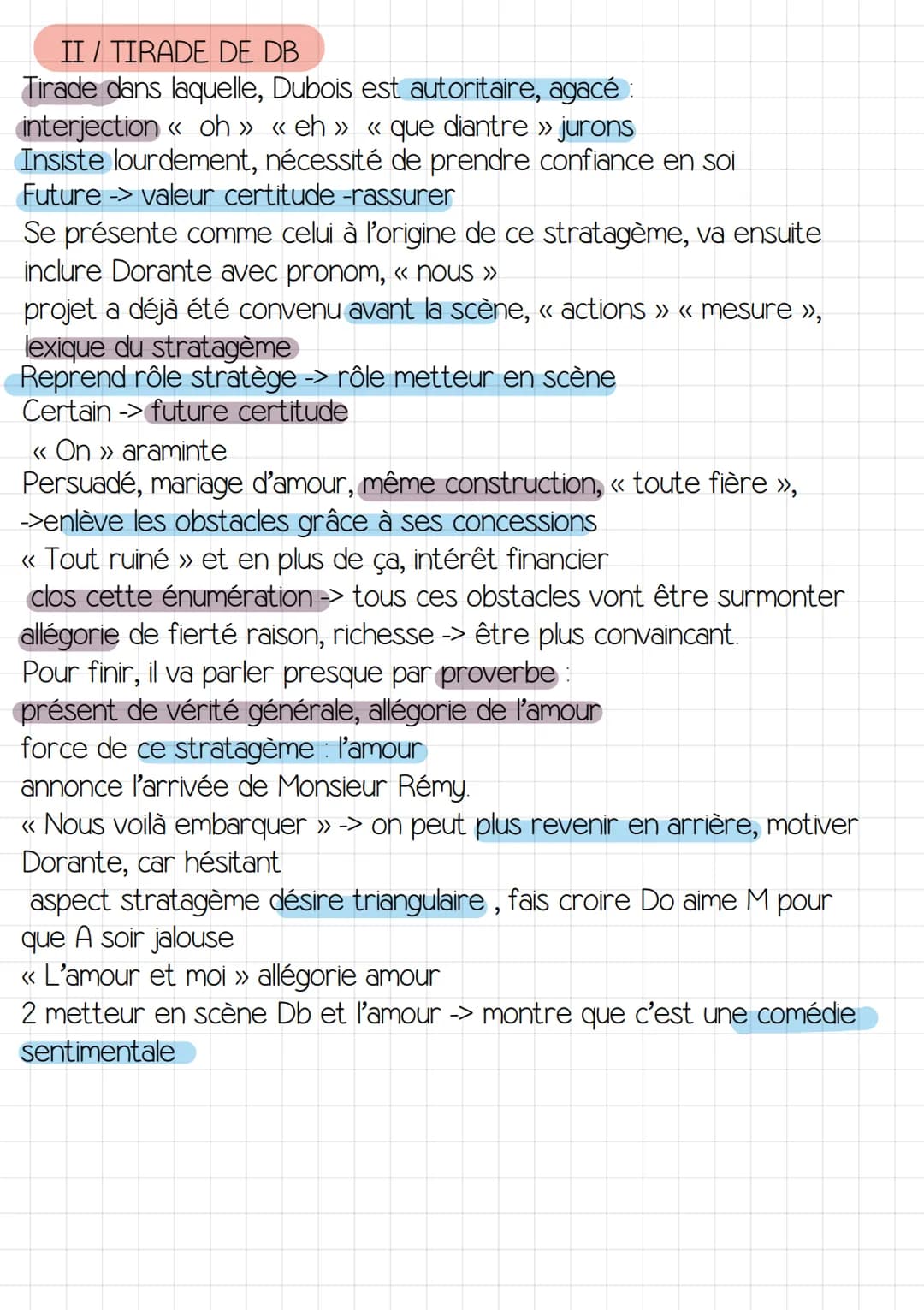 LES FAUSSES CONFIDENCES
TEXTE 6 ACTE 1, SCÈNE 2
Situation :
scène 1: Do accueilli par Arl, valet => Do pas envie de lui parler
Scène 2: Db e