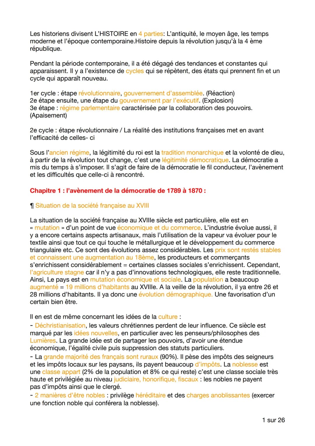 Les historiens divisent L'HISTOIRE en 4 parties: L'antiquité, le moyen âge, les temps
moderne et l'époque contemporaine. Histoire depuis la 
