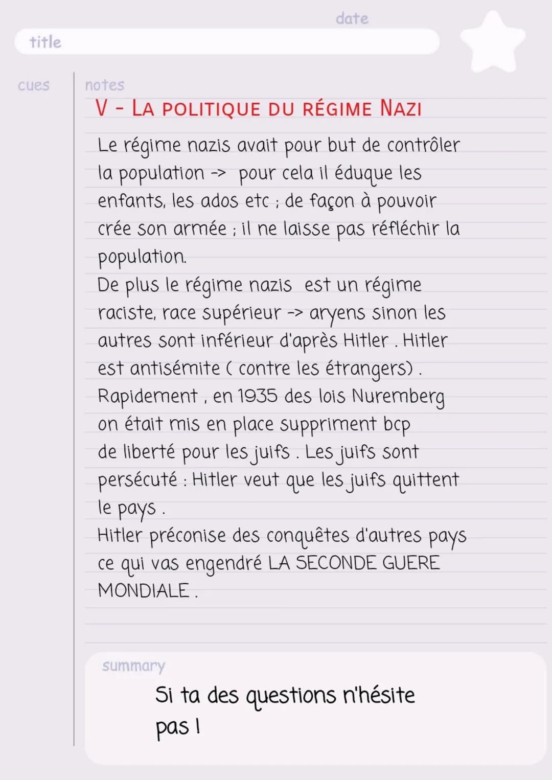 title
date
cues notes L'entre deux guerre
(1919-1939)
|- COMMENT EST APPARUT LA CRISE
La paix du traité de versaille (28 juin
1919) va être 