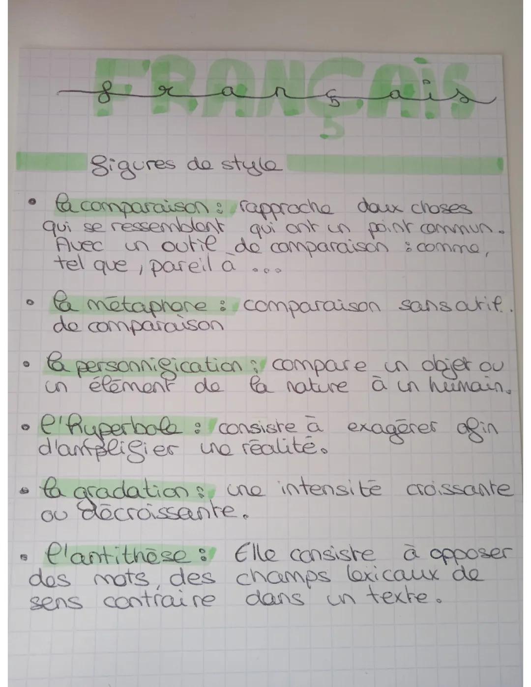 Les figures de style 