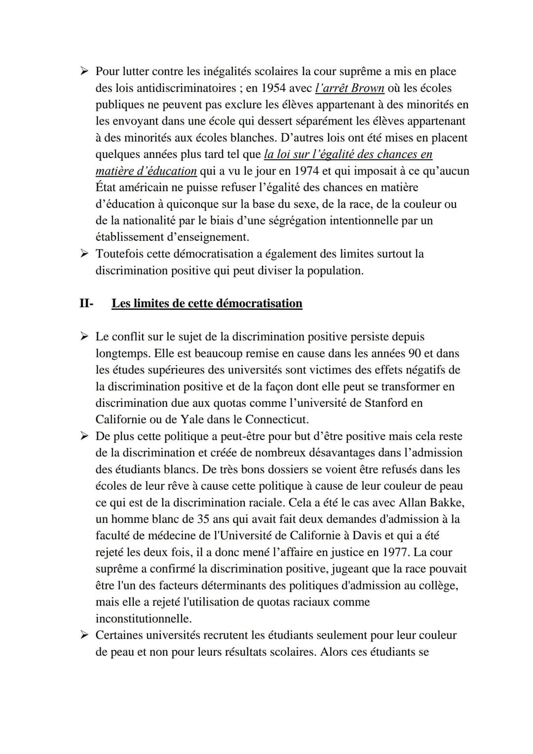 Grand oral-SES/LLCE
➤ Dans les années 1770, Thomas Jefferson, le 3e président des Etats-Unis,
souhaite ouvrir les écoles primaires à tous le