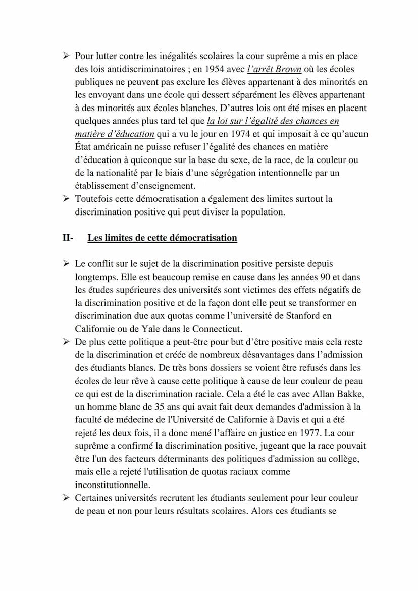Grand oral-SES/LLCE
➤ Dans les années 1770, Thomas Jefferson, le 3e président des Etats-Unis,
souhaite ouvrir les écoles primaires à tous le
