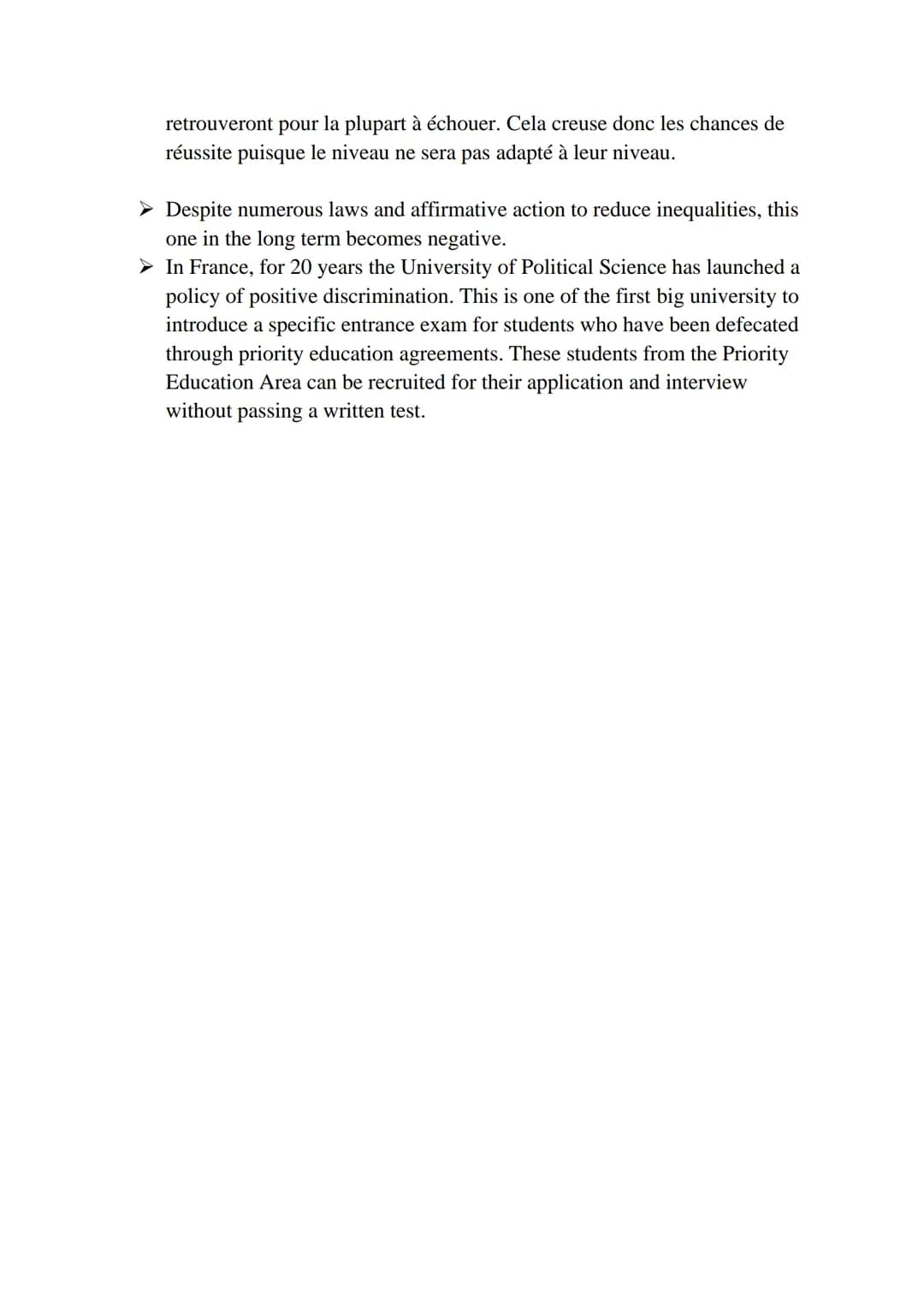 Grand oral-SES/LLCE
➤ Dans les années 1770, Thomas Jefferson, le 3e président des Etats-Unis,
souhaite ouvrir les écoles primaires à tous le