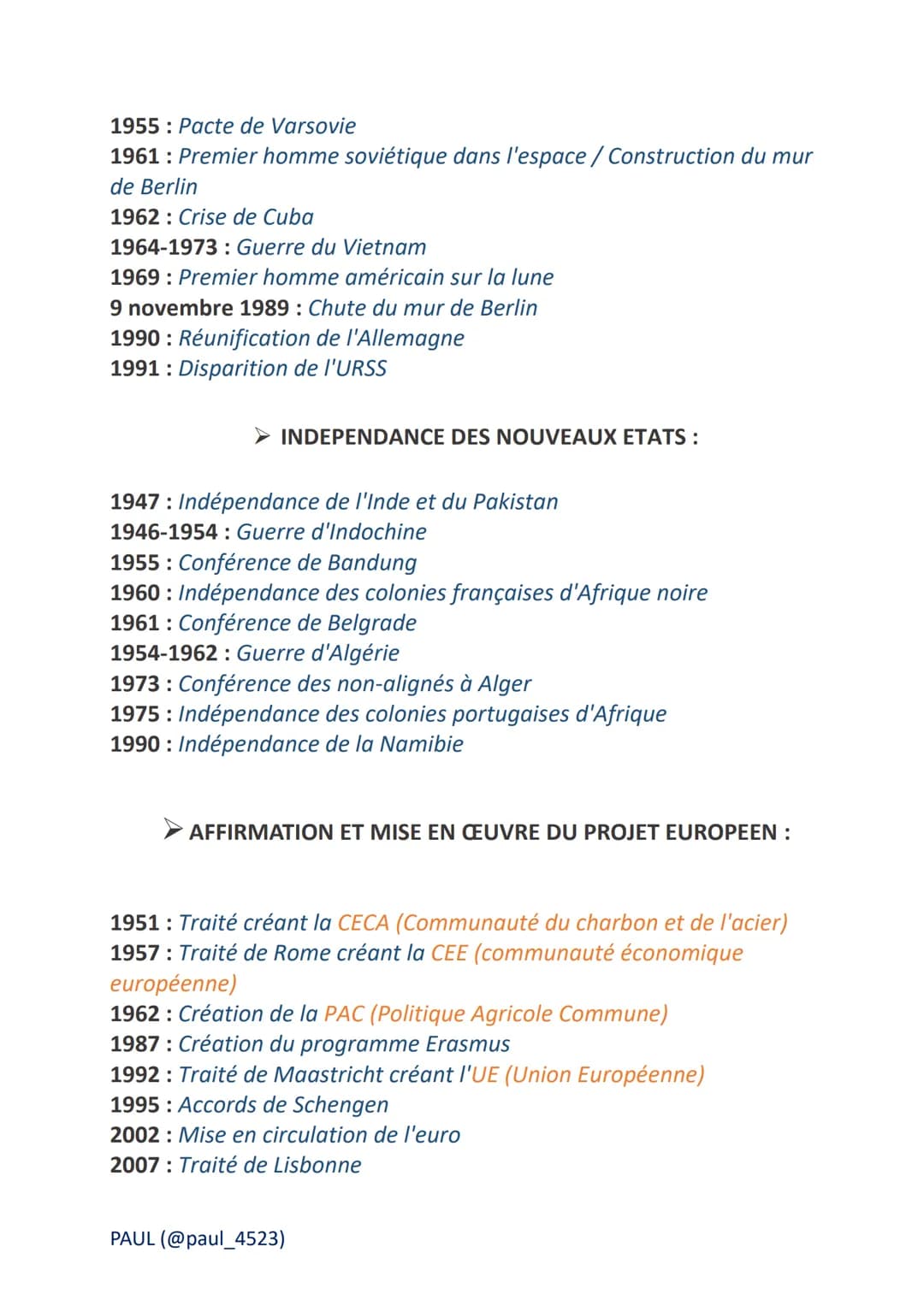 Dates d'histoire
➤ PREMIERE GUERRE MONDIALE :
28 juin 1914: Attentat de Sarajevo
28 juillet - 3 août 1914: Déclarations de guerre
6-13 septe