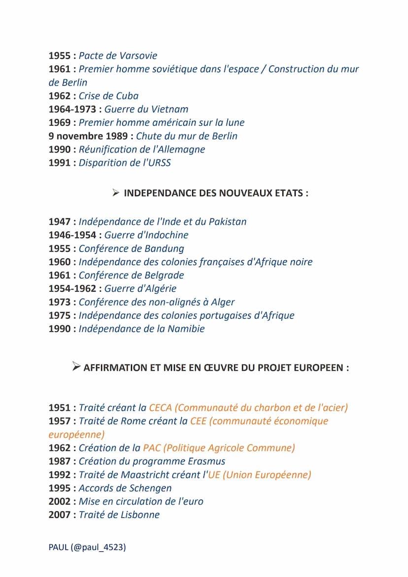 Dates d'histoire
➤ PREMIERE GUERRE MONDIALE :
28 juin 1914: Attentat de Sarajevo
28 juillet - 3 août 1914: Déclarations de guerre
6-13 septe