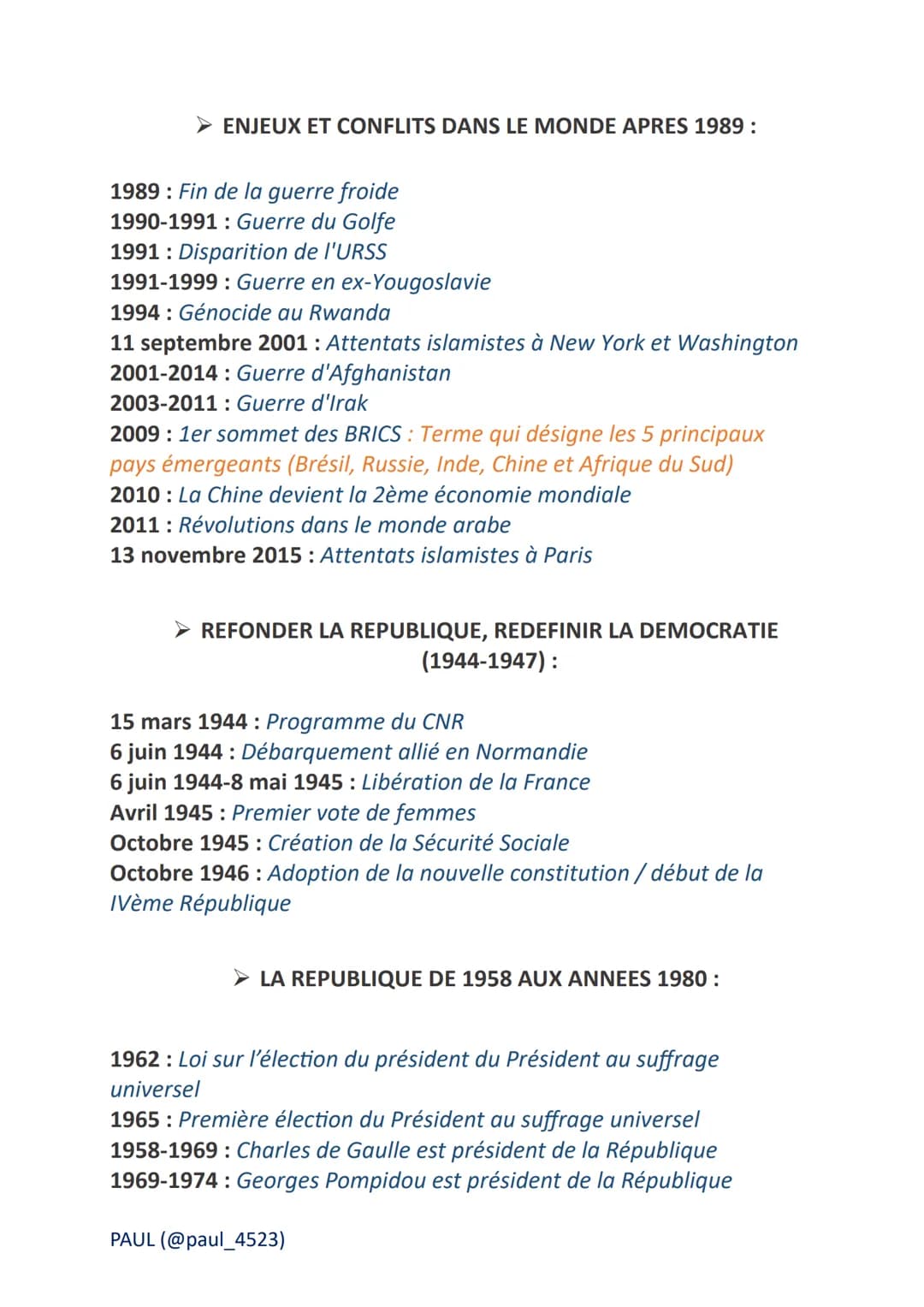 Dates d'histoire
➤ PREMIERE GUERRE MONDIALE :
28 juin 1914: Attentat de Sarajevo
28 juillet - 3 août 1914: Déclarations de guerre
6-13 septe