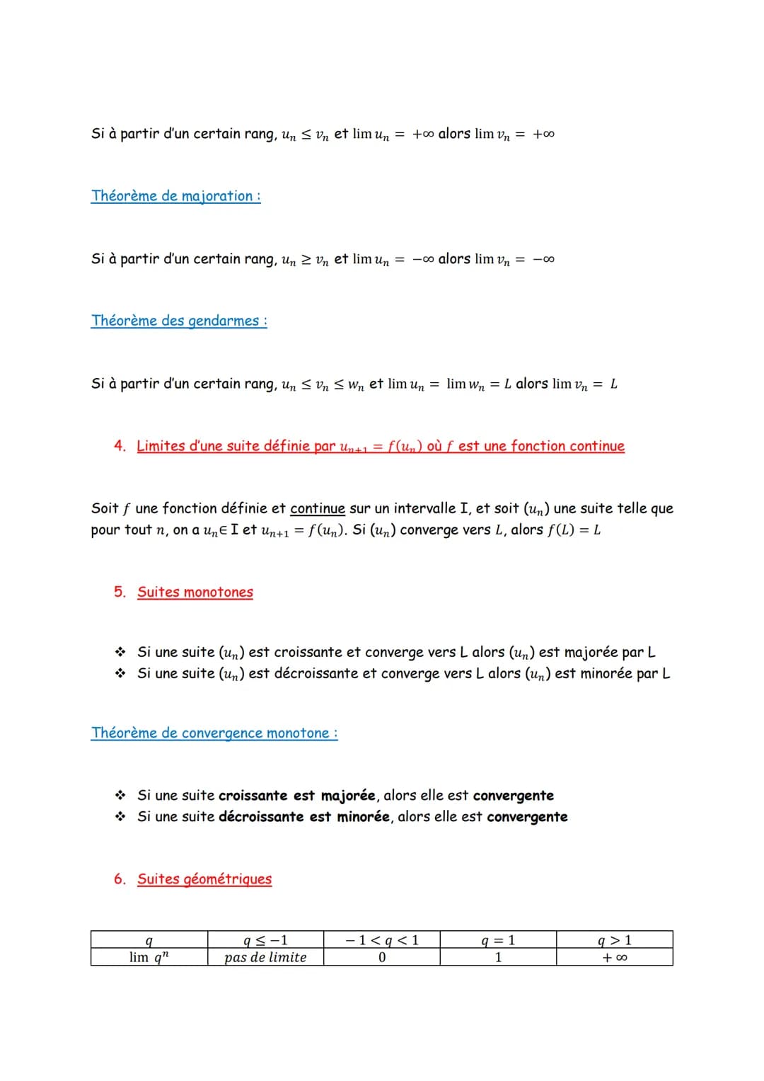 I.
II.
Chapitre 3: Suites
Raisonnement par récurrence
1. Initialisation on montre que P, est vraie (généralement P, ou P₁)
2. Hérédité : on 