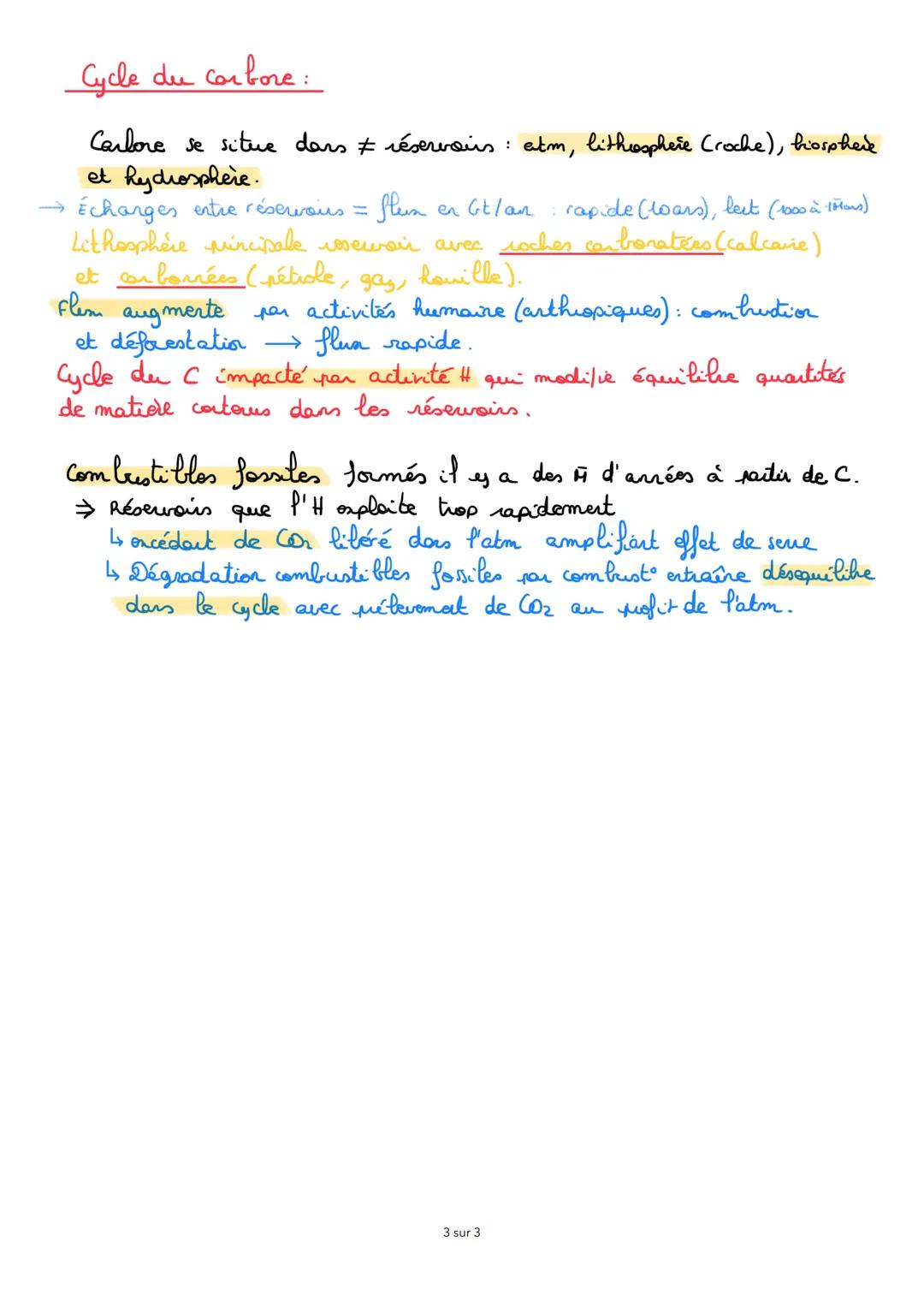 FICHE ENSEIGNEMENT SCIENTIFIQUE SVT;
CHAPITRE 1: L'ATMOSPHÈRE TERRESTRE ET LA VIE
-4,6 Ga, atm primitive:
* Vapeur d'eau
N₂
*
Pression (alm)