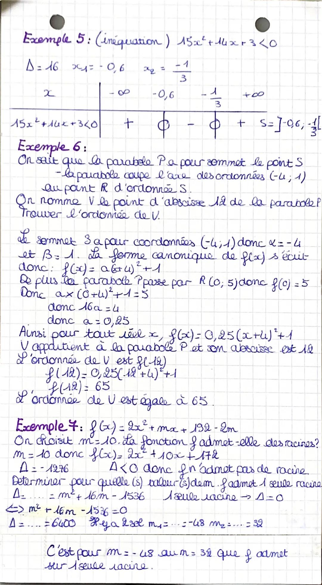 # Second degré-

► Forme developée

f(x)= ax²+bx+c

► Forme canonique

f(x)=a(x-x)²+B avec x =.

►Forme factorisée

-b
x=b et B= f(x)
2a

* 
