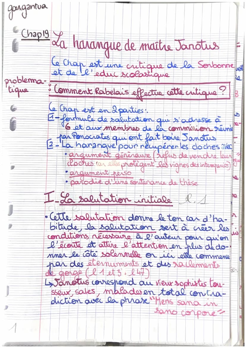 Chapitre 19
La harangue de Maître Janotus
de Bragmardo faite à Gargantua pour
récupérer les cloches de Notre-Dame
Janotus de Bragmardo se la