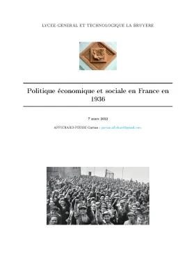 Know Politique économique et sociale en France en 1936 thumbnail