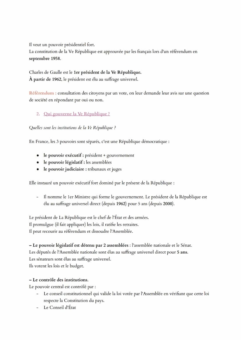 LA VE RÉPUBLIQUE (1958 à de nos jours) et la vie politique en France (emc et histoire)
Question:
1 - Qu'est-ce-que la politique ?
2 - De qua