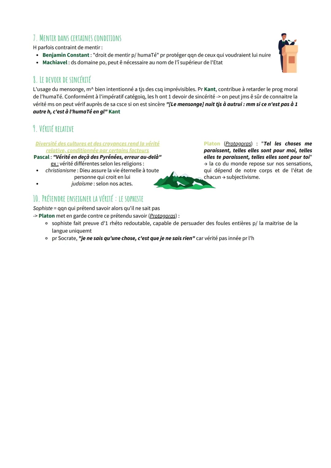De façon classique, vérité définie c^ adéqua de l'esprit à la chose. Connaître vérité = repré° obj de la réaTé,
essence de la vérité ê qqch 