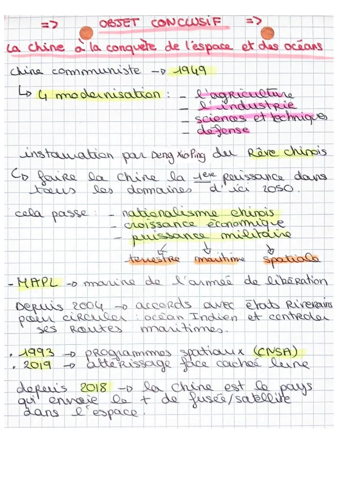 • THEME: 4.
C> De nouveaux espaces de conquête
CHAPITRE INTRODUCTIF
=> Depuis la guerre froide, I' espace devient un
enjeu de Rivalitée entr
