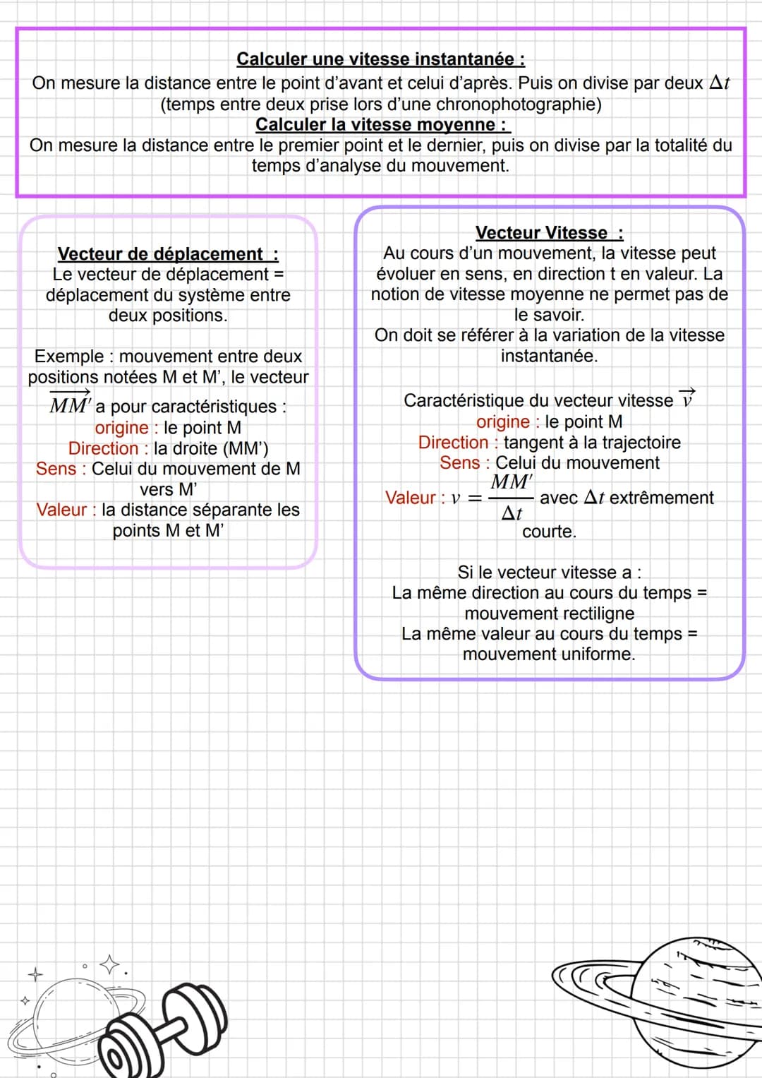 DAPHYSIQUE-CHIMIEMSs
Chapitre 6: mouvement
-
----
-‒‒‒‒‒‒‒
Système :
Objet dont on étudie le
mouvement.
Pour simplifier l'étude, on
modélise