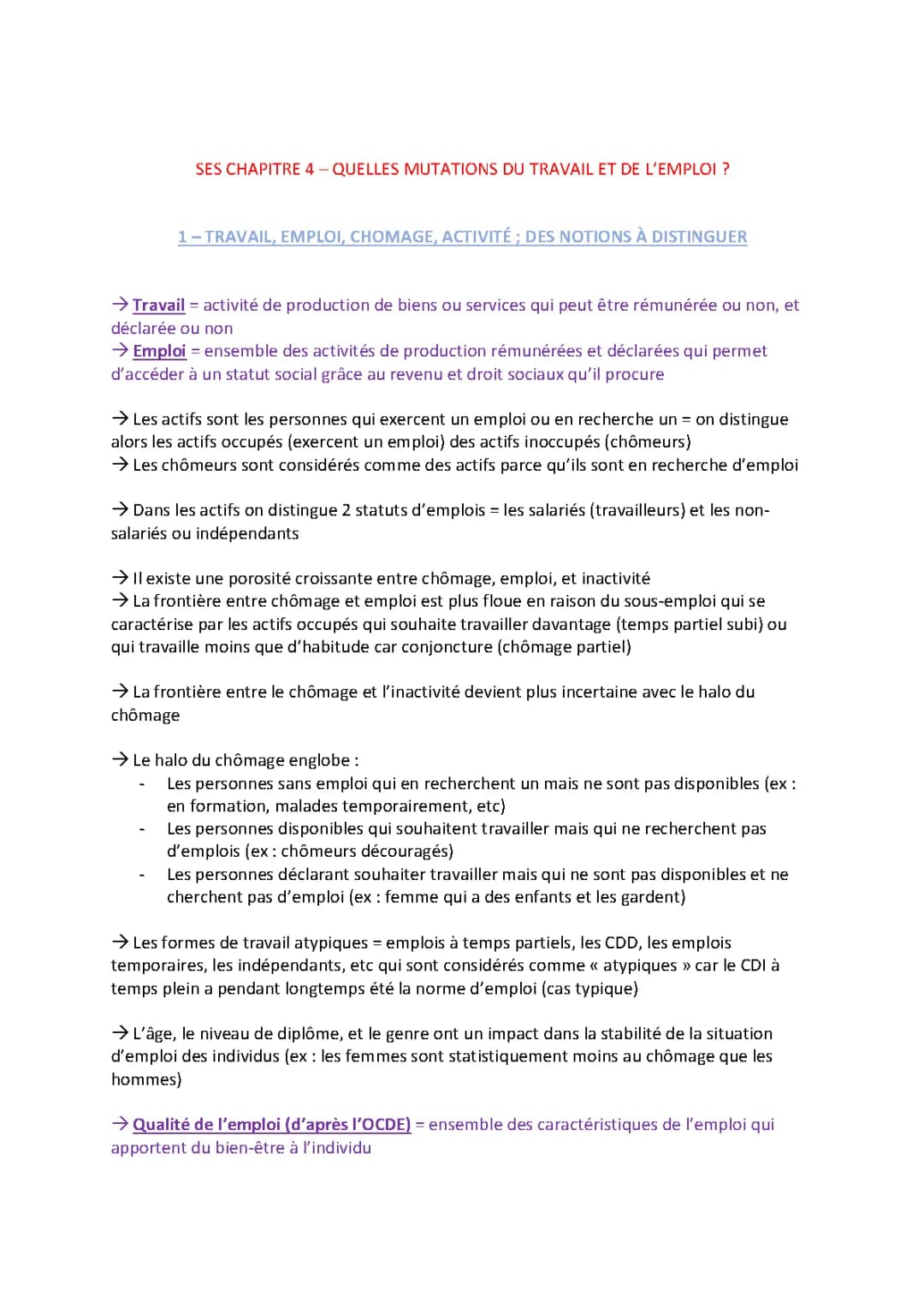 quelles mutations du travail et de l’emploi ?