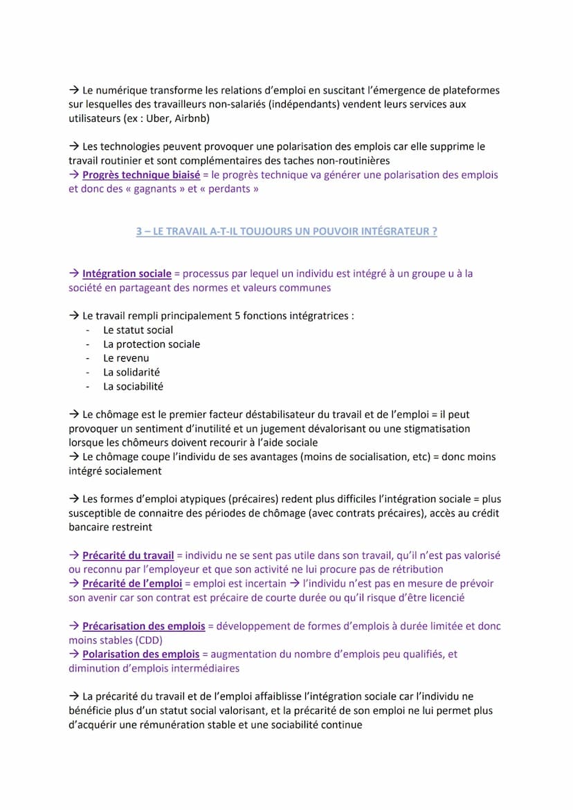 SES CHAPITRE 4-QUELLES MUTATIONS DU TRAVAIL ET DE L'EMPLOI ?
1- TRAVAIL, EMPLOI, CHOMAGE, ACTIVITÉ ; DES NOTIONS À DISTINGUER
→ Travail = ac