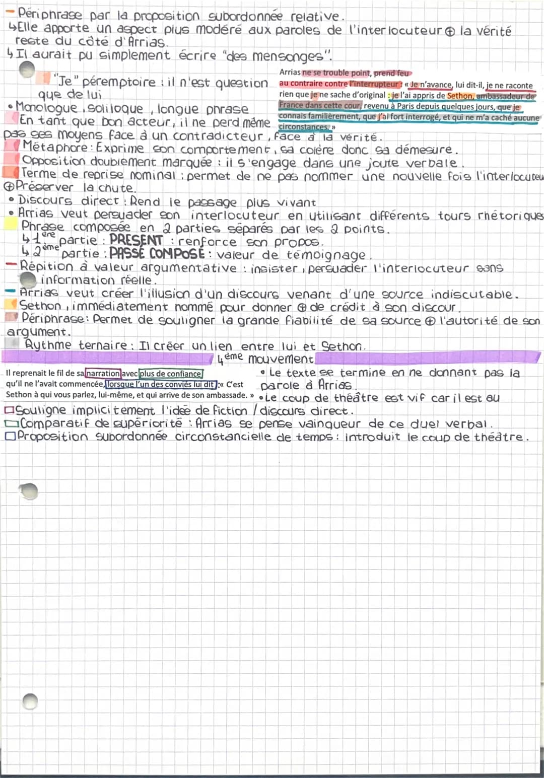 Texte 4
Portrait d'Arrias: Les Caractères de La Bruyère
INTRODUCTION
Les Caractère de La Bruyère est une oeuvre unique. Ecrit durant le
clas