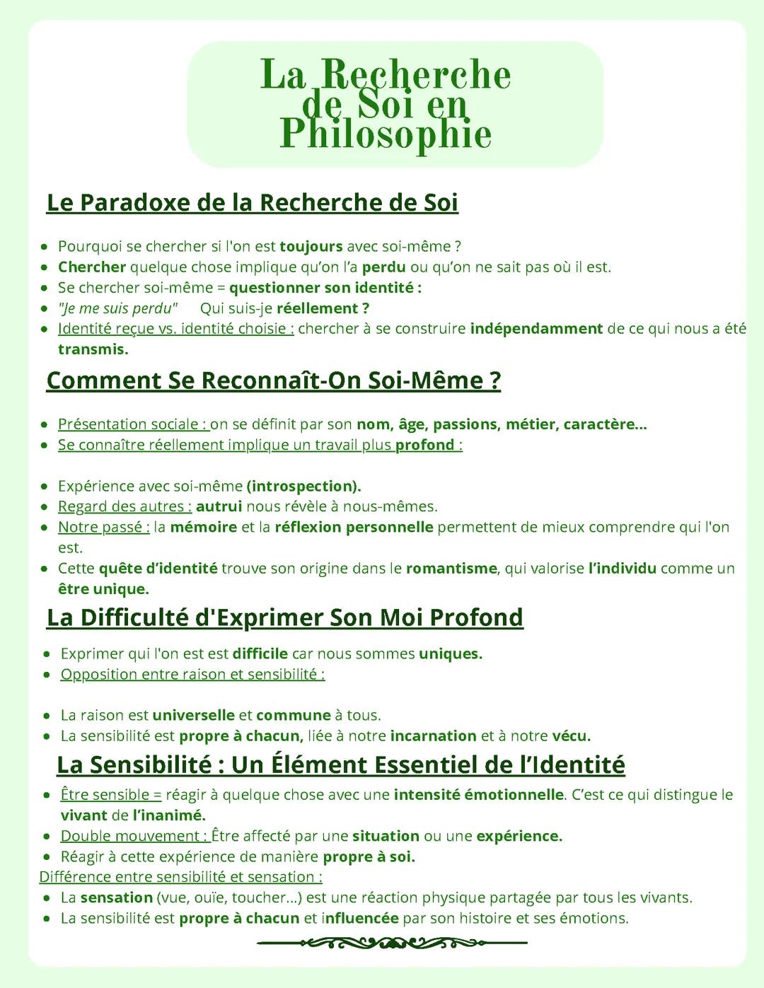 La recherche de soi en philosophie