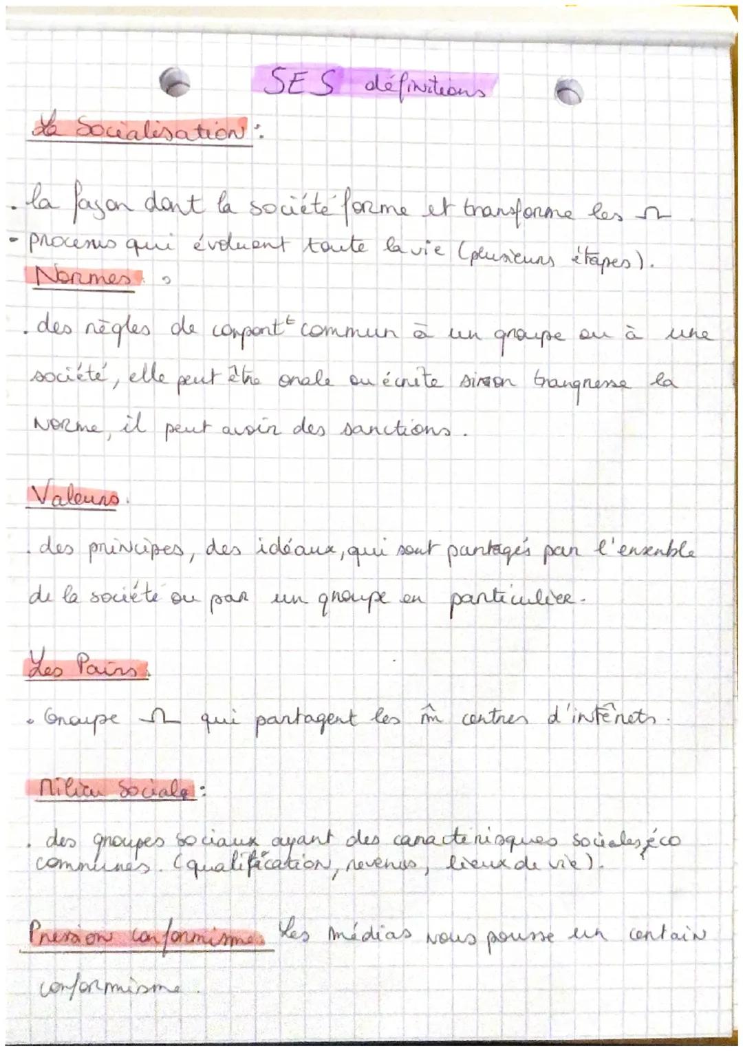 de Socialisation:
SES définitions.
• la façon dont la société forme et transforme les
- procems qui évoluent toute la vie (plusieurs étapes)