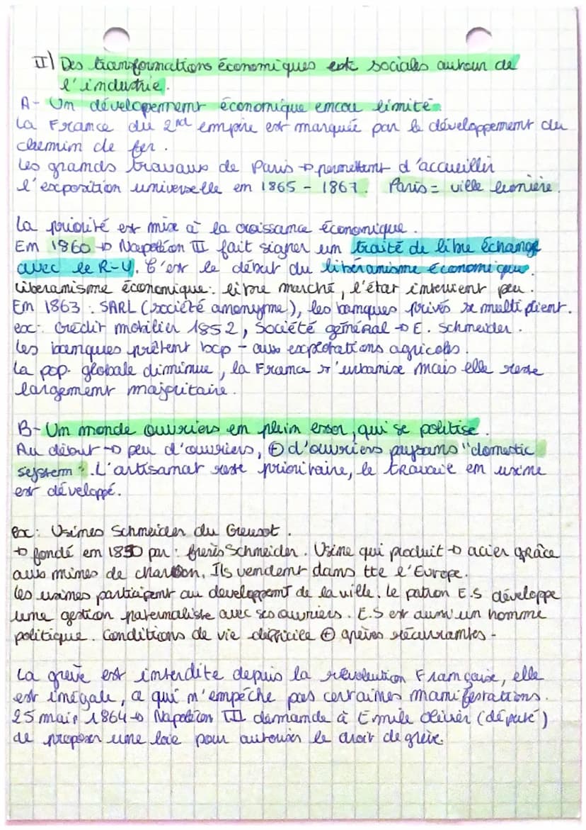مينها مند
• les transformations politiques er sociales de la France de
1848 à 1870.
Comment le paysage politique et social a-t-il ebe transf