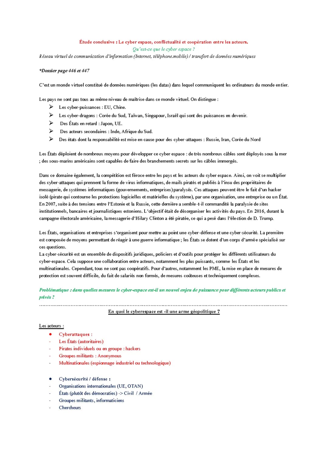 thème 6 chapitre cyber espace 