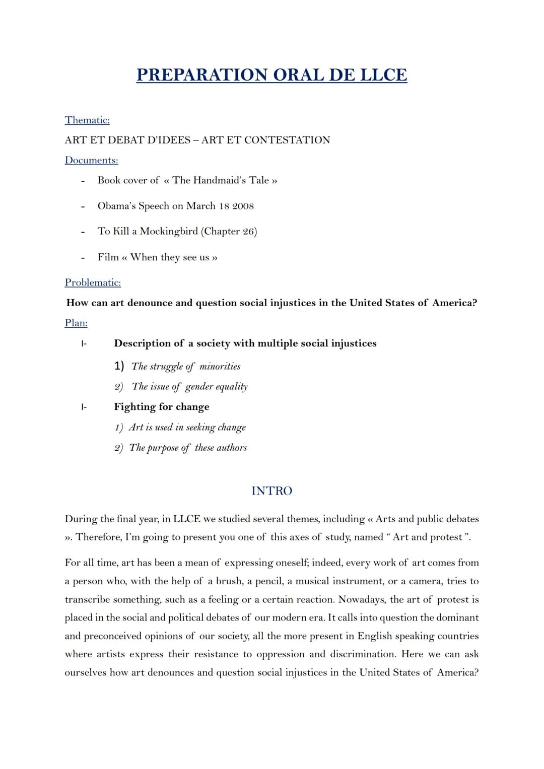 Thematic:
ART ET DEBAT D'IDEES - ART ET CONTESTATION
Documents:
PREPARATION ORAL DE LLCE
Problematic:
|-
Book cover of «The Handmaid's Tale 