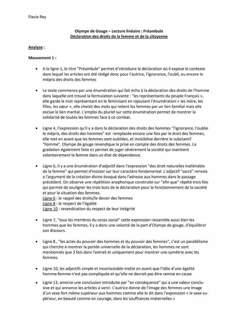 Flavie Rey
1
Préambule
2
Les mères, les filles, les sœurs, représentantes de la nation, demandent d'être constituées en
3 Assemblée national
