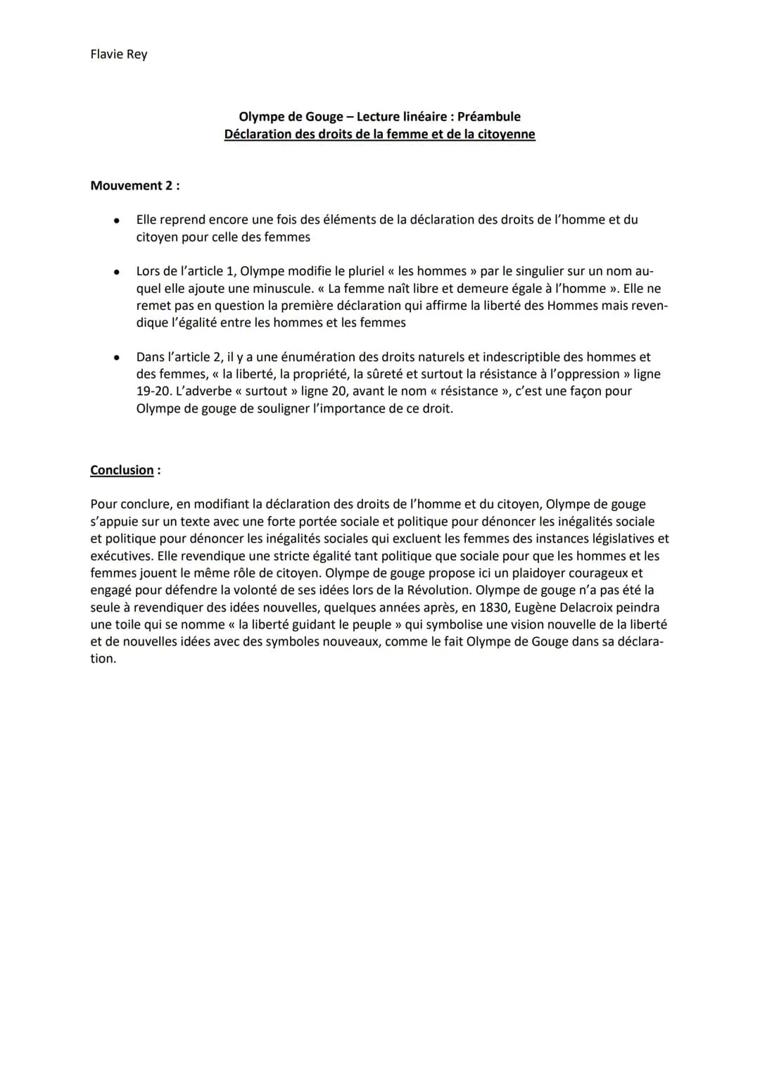 Flavie Rey
1
Préambule
2
Les mères, les filles, les sœurs, représentantes de la nation, demandent d'être constituées en
3 Assemblée national