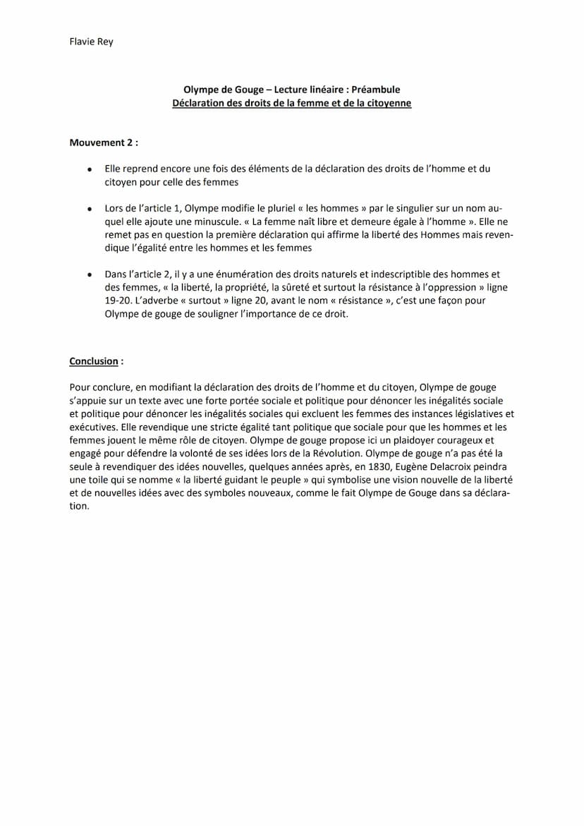 Flavie Rey
1
Préambule
2
Les mères, les filles, les sœurs, représentantes de la nation, demandent d'être constituées en
3 Assemblée national