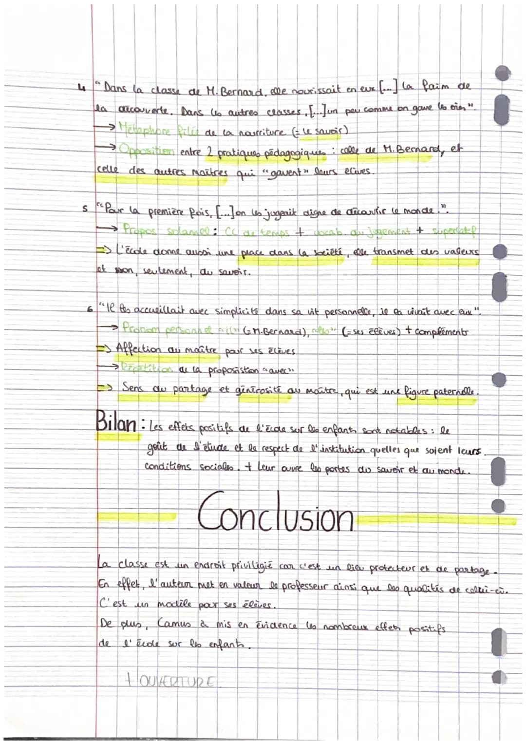 f
Le premier homme : La classe
Objet d'étude: La littérature d'idées du XVIe au XVIIIe siècle.
Parcours : La bonne éducation.
Carte d'identi