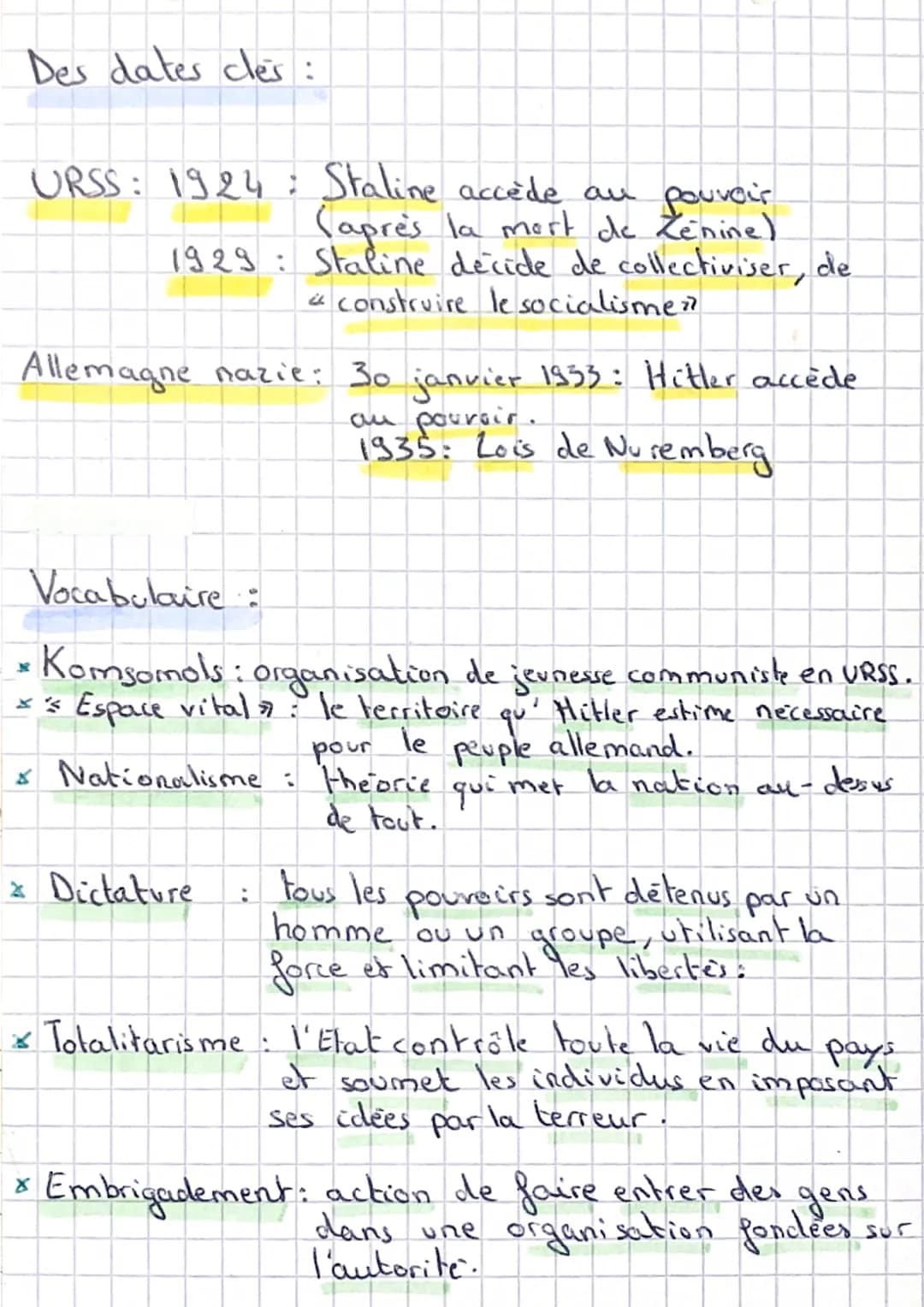 histoire
SHEMA:
un regime totalitaire.
• propagande
embrigadement
komsomsols
Camps de goulag
1
Dictature de Lenine
et du parti communiste
Di