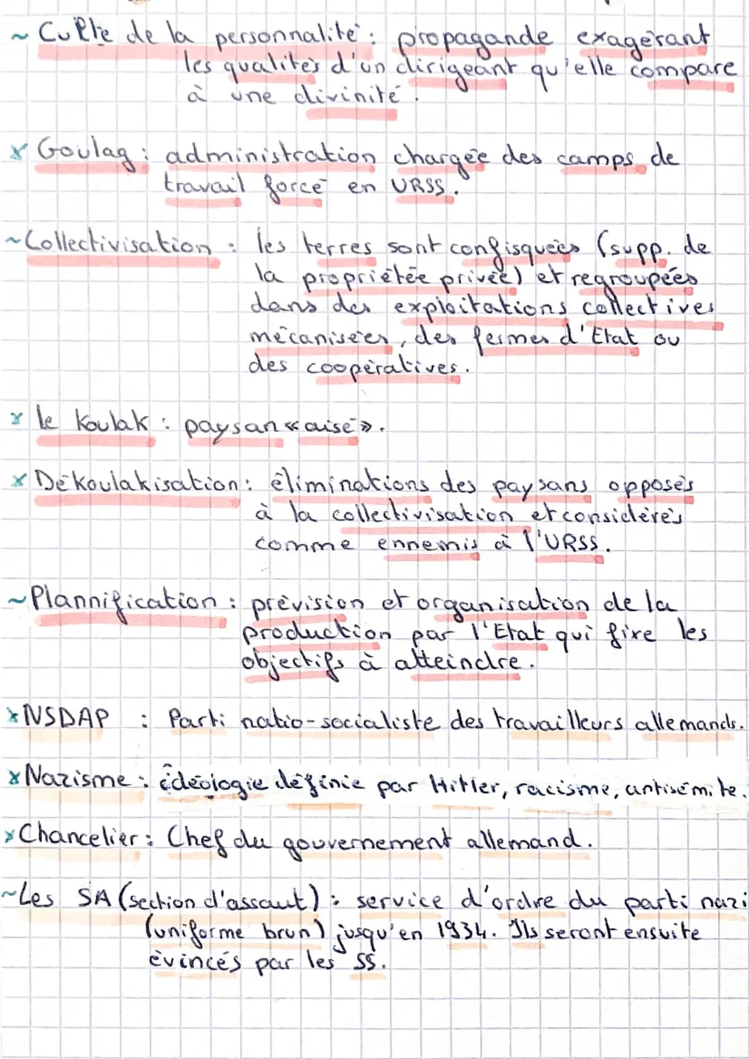 histoire
SHEMA:
un regime totalitaire.
• propagande
embrigadement
komsomsols
Camps de goulag
1
Dictature de Lenine
et du parti communiste
Di