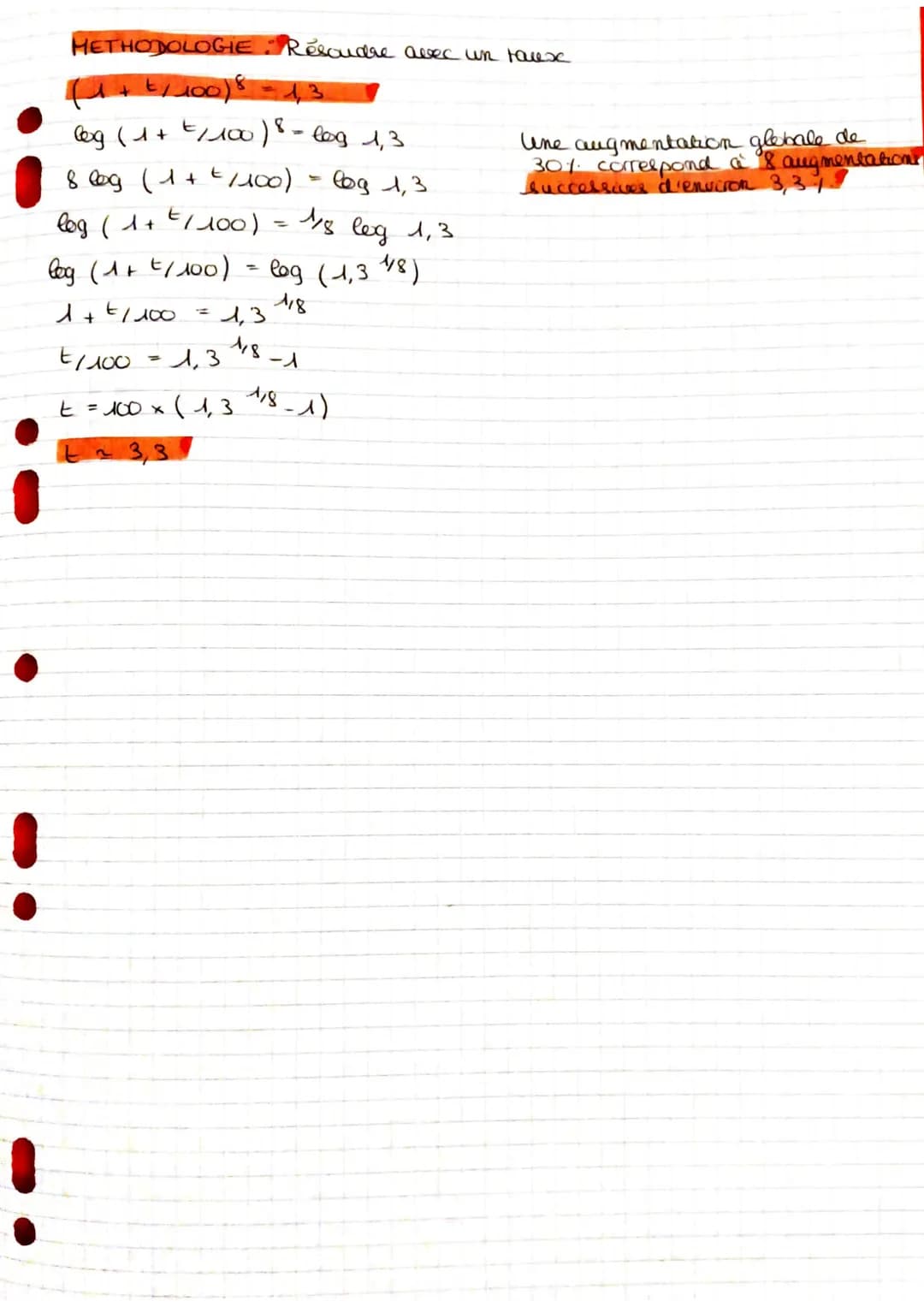 FONCTION
LOGARITHME
1- Definition et formule
Sort la fonction of definie sur R par f(x) = 10x.
L'equanon 10x8 = b
lette solution se note log