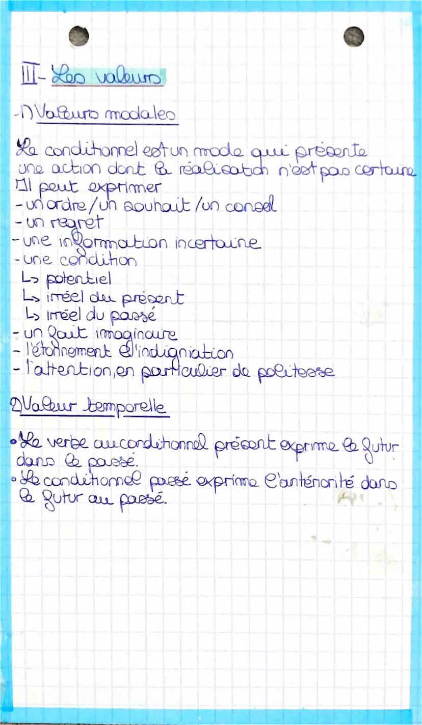 Français
conditionnel
le
I. Definitions
C'est un mode qui comporte deux temps:
-& paosé
le présent
Le conditionnel présent se forme sur le r