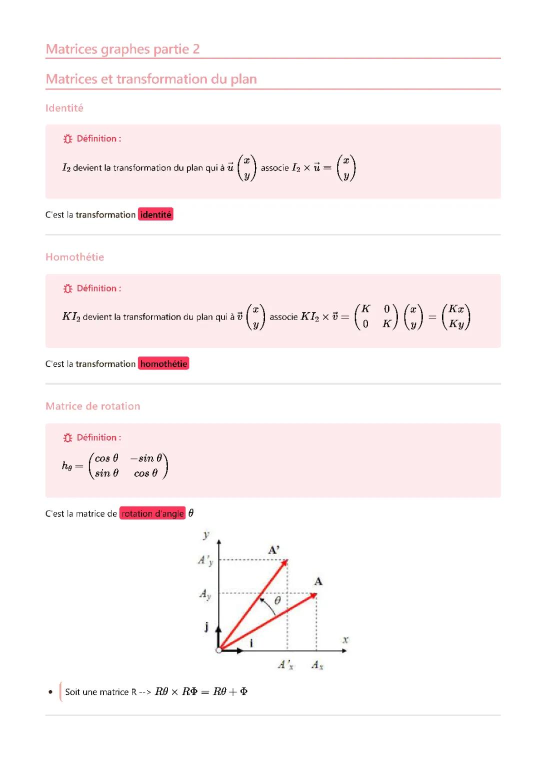 Matrices graphes partie 2