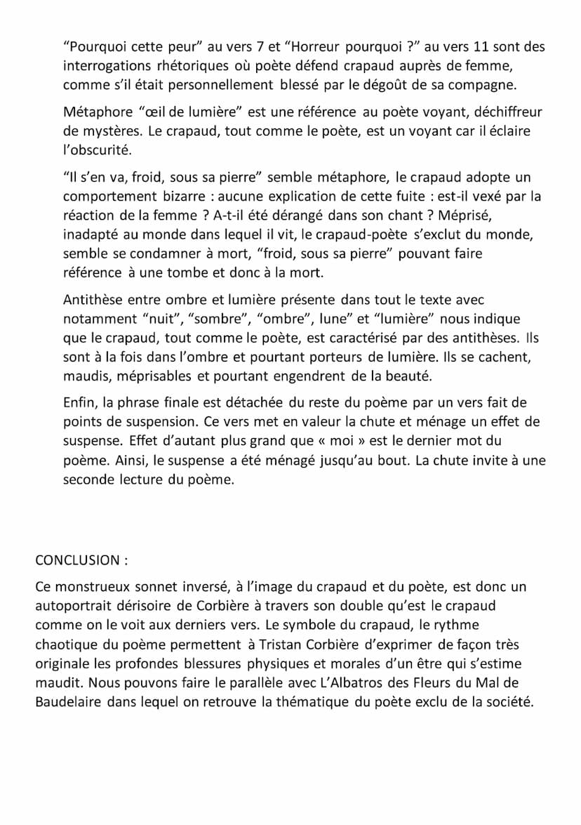 Introduction :
EL 2 - Le crapaud
Poète français du 19ème siècle, Tristan Corbière était particulièrement
excentrique, tant dans sa vie que d
