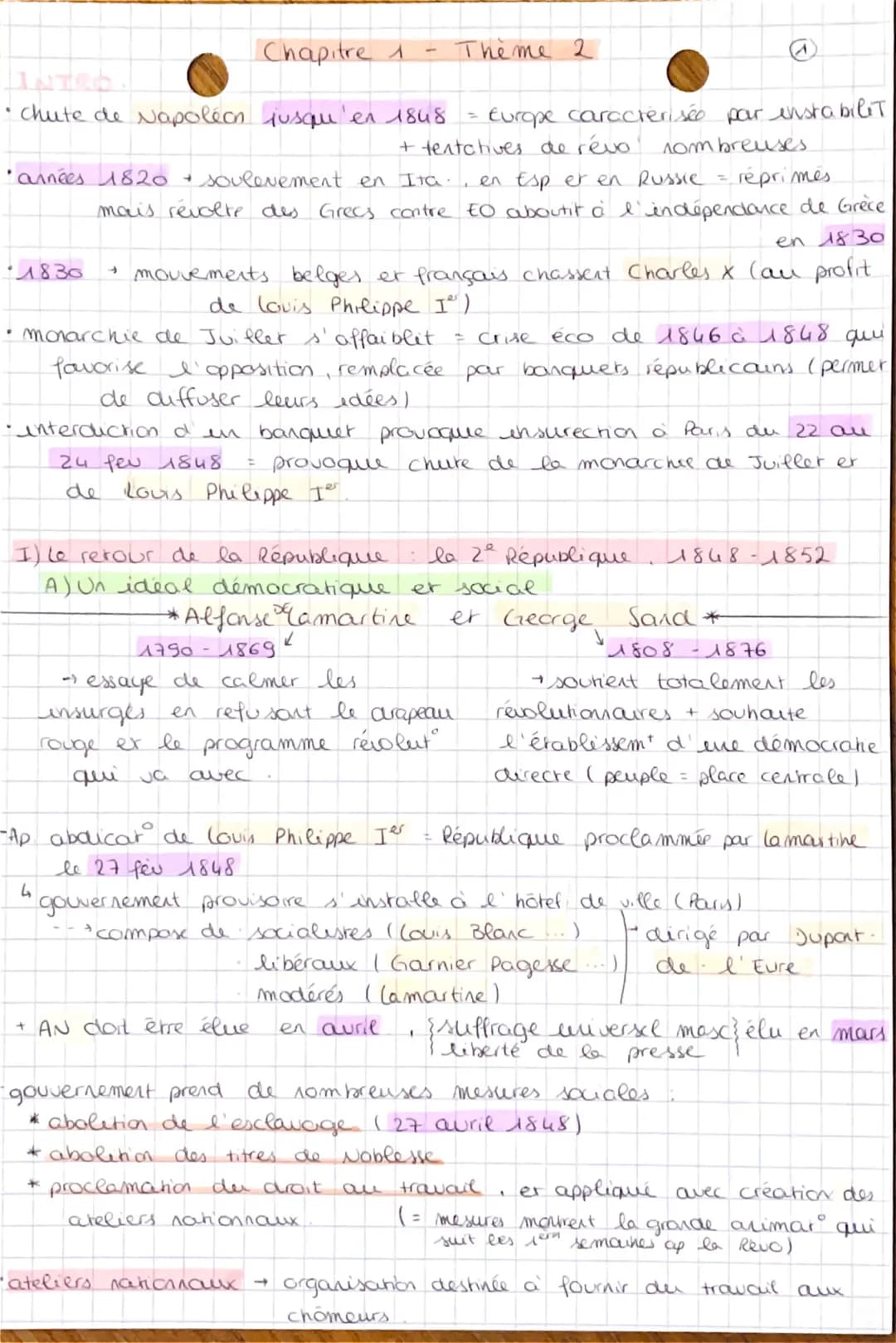 ●
Chapitre 1 -
INTRO
chute de Napoléon jusqu'en 1848.
Europe caractérisée par instabilit
+ tentatives de révo nombreuses.
soulevement en Ita