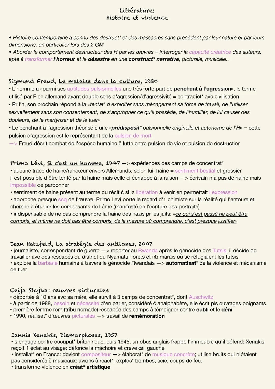 HLP histoire et violence 