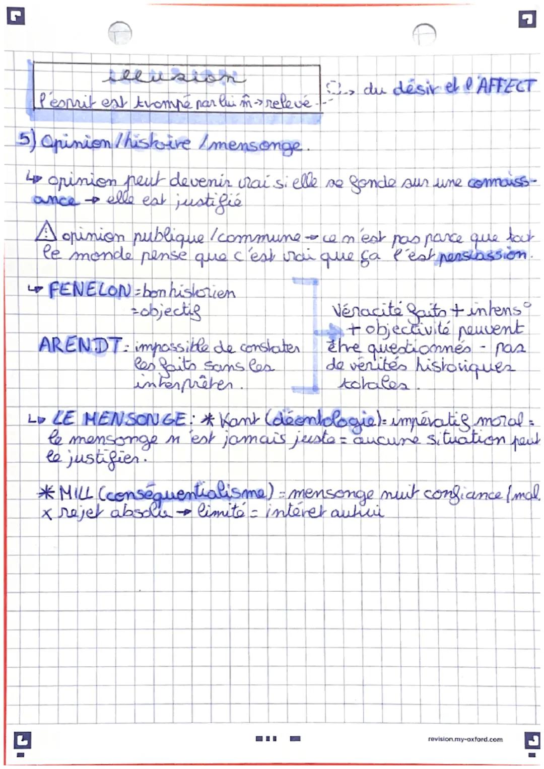 Π
philosophie
La vérité
Definition :
0
• Du Patin "véritas" - correspondance entre ce que
et la réalité
Pondit
o reel = 99ch qui existe en d