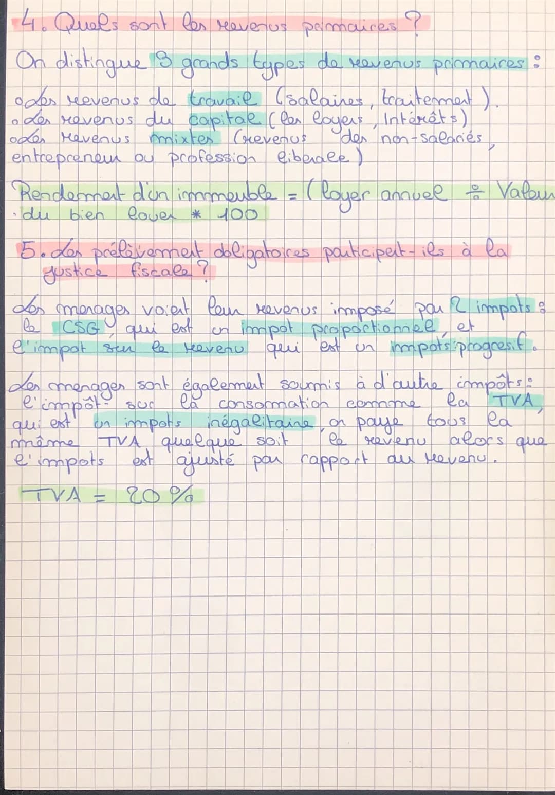 Economie
Chap 5
La mesure de la production
la dynamique de la repartition des revenus
4. Comment se mesine la production
La production se me