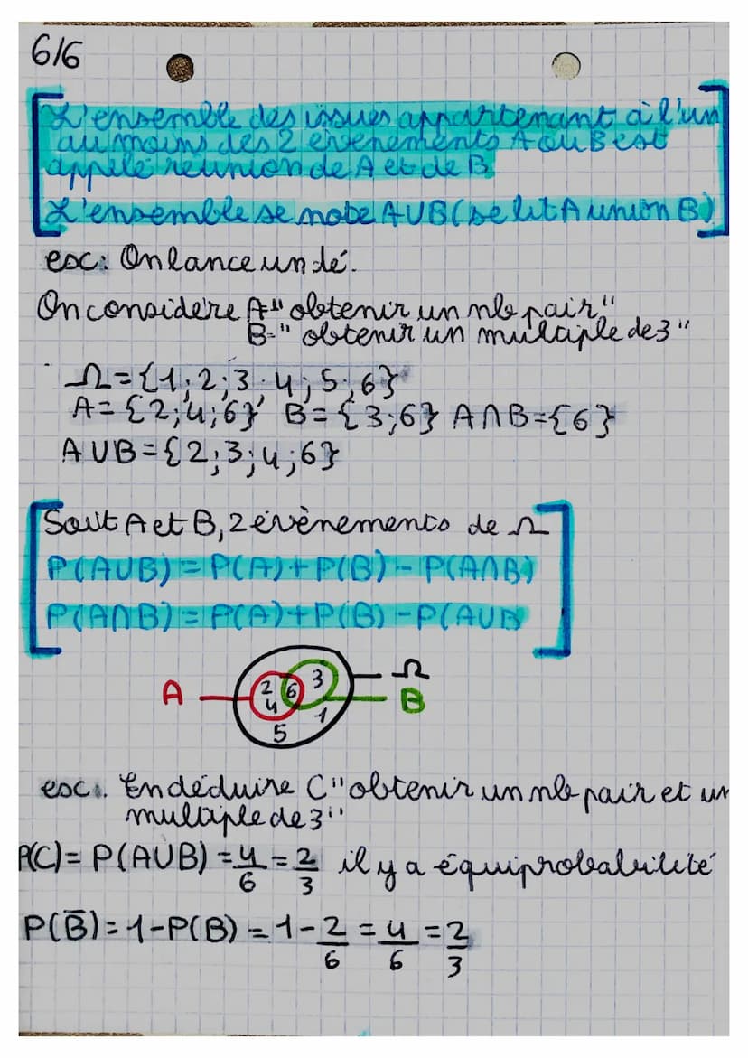 416
MATHS
PROBABILITES
I-Vocabulaire
l'issue
Une expérience aléatoire est un jeu (ou
experience) dont on ne connait pas
mais dont on connait