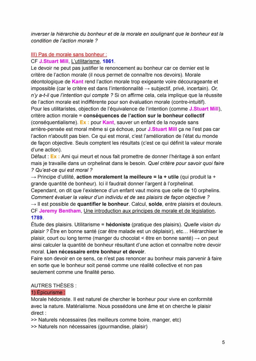 Bonheur et Devoir :
TROUVER DES CITATIONS ET REGARDER DANS MON ANNABAC.+ YOUTUBE
FAIRE UN PLAN RÉSUMÉ (voir page 12 de mon cours).
Le devoir