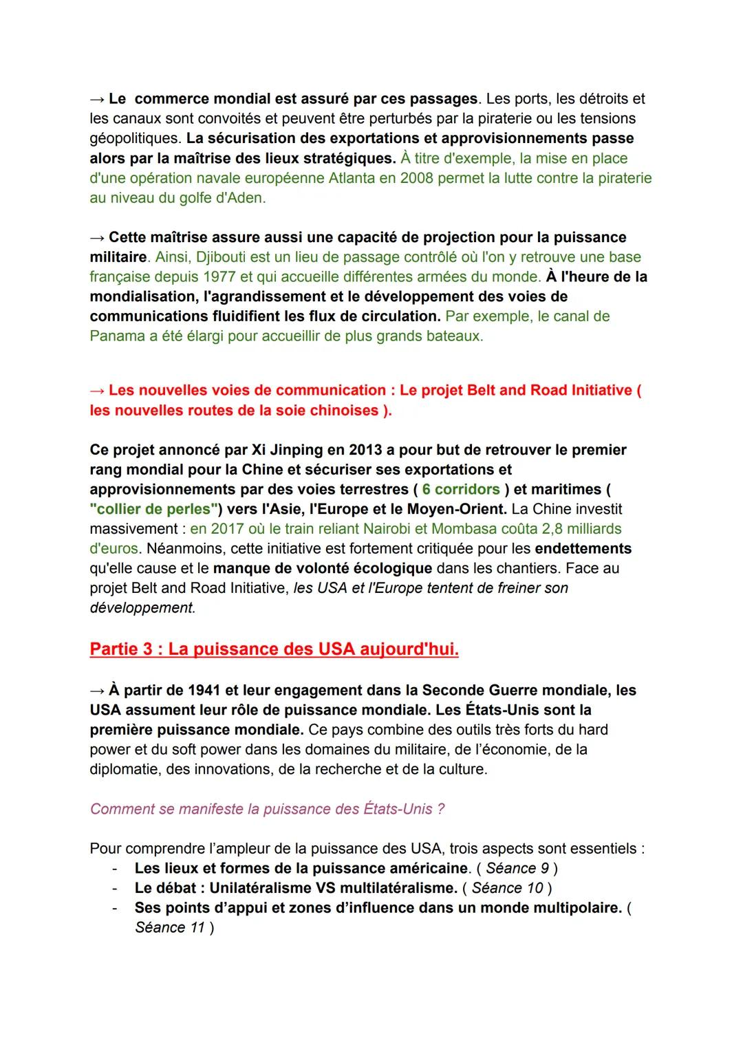 FICHE DE RÉVISION
SPÉ HISTOIRE GÉO-POLITIQUE :
Séquence 2:
Analyser les dynamiques des puissances internationales.
Partie 1: Essor et déclin